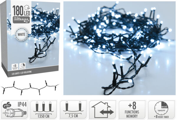 Valguskett 13,5m 180LED külm valge  IP44