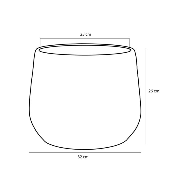 Lillepott Clemente  Ø32x h25,5cm rooste