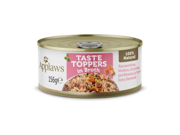 Applaws Taste Toppers konserv koerale kana ja singiga puljongis, 156g