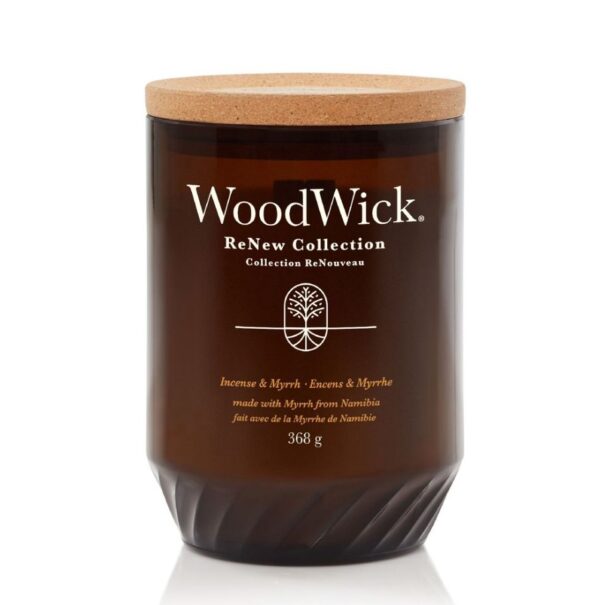 Lõhnaküünal Woodwick ReNew Incense & Mirrh, large