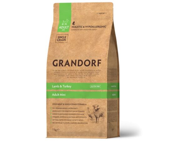 Grandorf kuivtoit lambaliha ja kalkunilihaga väikest tõugu koertele 1kg