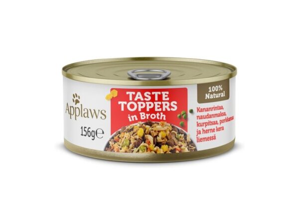 Applaws Taste Toppers konserv koerale kana ja veisemaks puljongis,156g