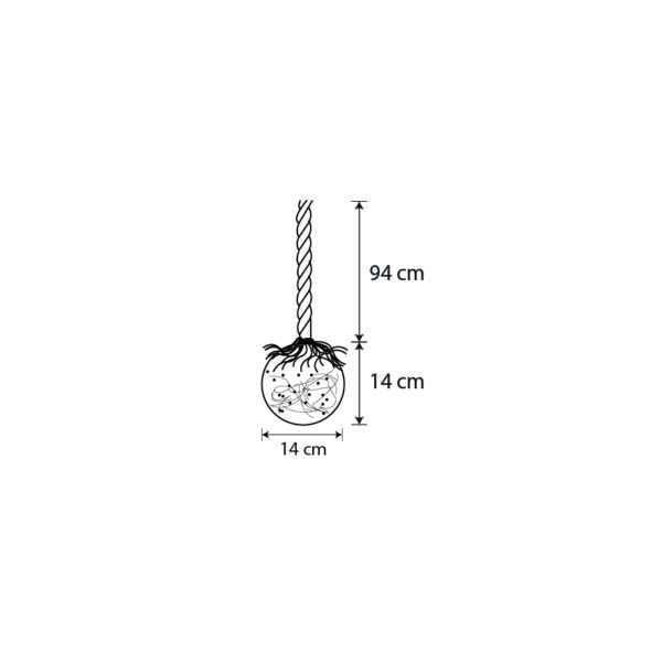 Valguspall jäine 30LED soe valge, d14cm, patareidega