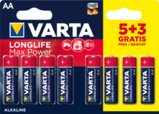 Patarei Varta longlife Max Power AA 5+3tk