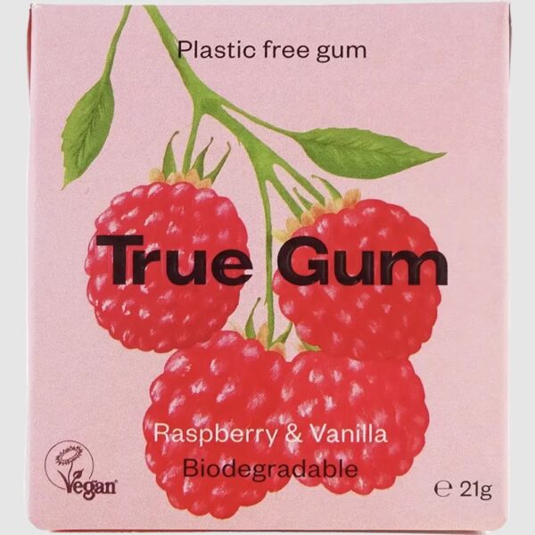 True Gum vaarikas ja vanilje, 21g