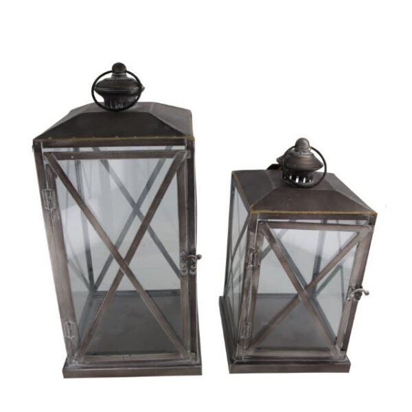 Latern metallist 17,5x17,5x35cm