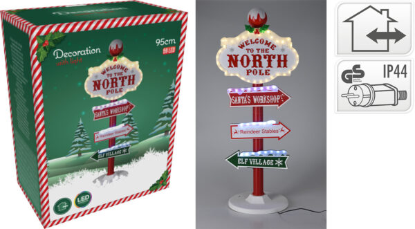 Dekoratsioon silt North Pole 59LED, h95cm IP44