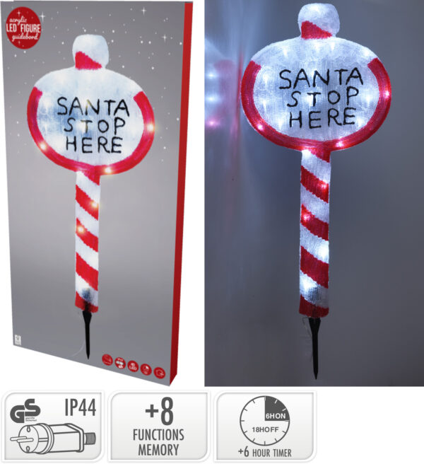 Silt Santa stop here LED, 78cm IP44