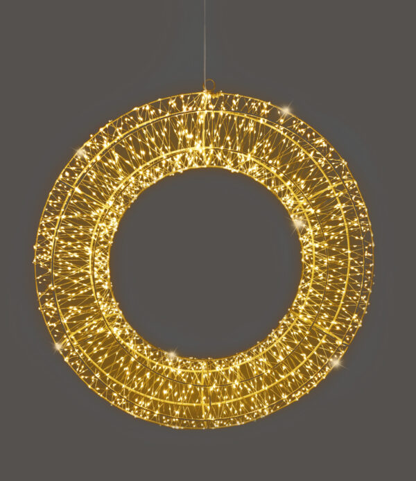 Deko valgustus ring 1440LED, d50cm, soe valge