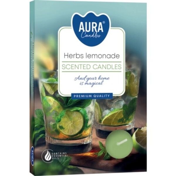 Teeküünlad 6tk Herbs lemonade 3-4 h