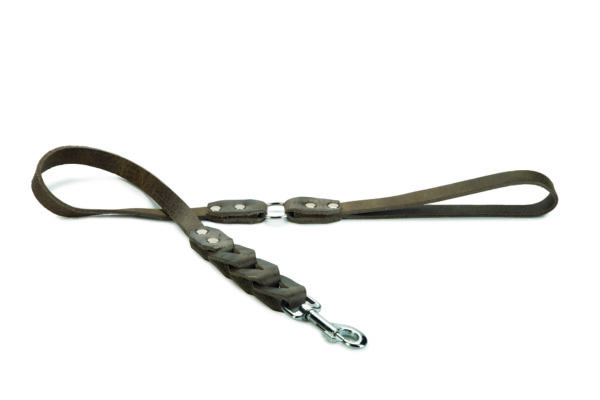 Beeztees jalutusrihm koerale 110cm x18mm hall nahast connex