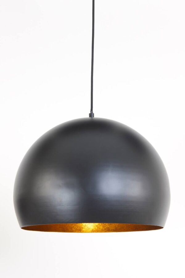 Laelamp Jaicey d45x32,5cm must/kuldne