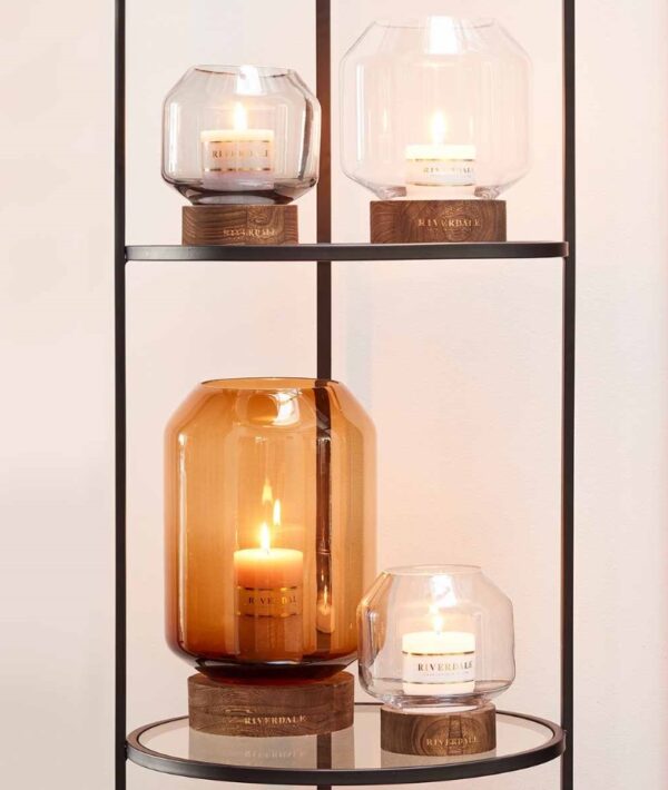 Küünlahoidja Lucy 18cm klaasist läbipaistev