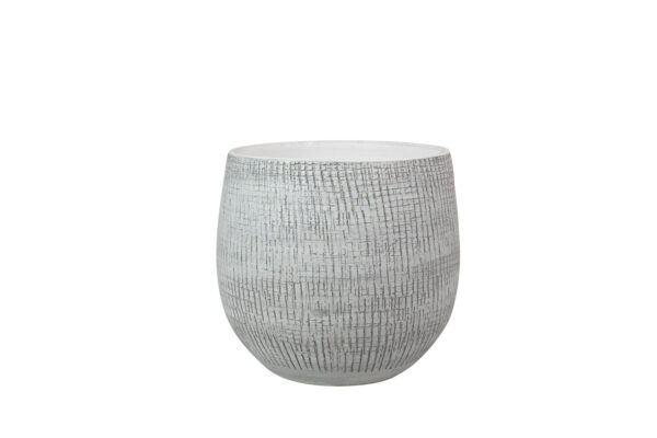 Lillepott Ryan Ø18x h16cm valge/must