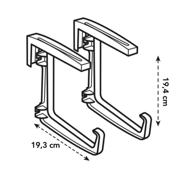 Rõduääre konksud  Green Basics komplekt must