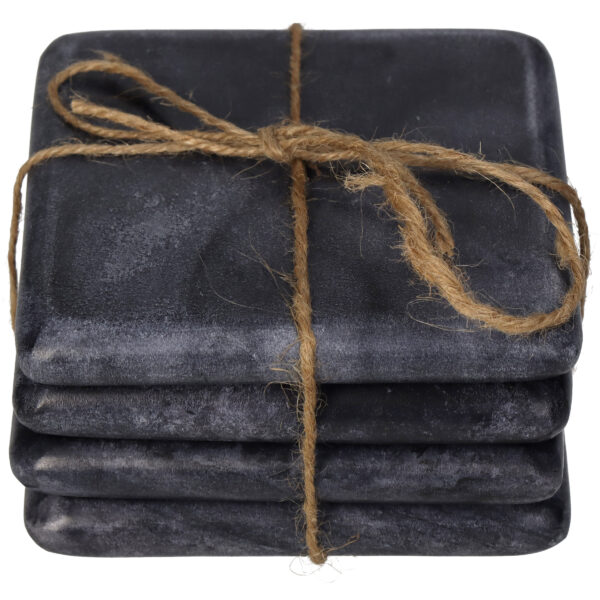 Tassialus must marmor 10x10x4cm 4tk/pk