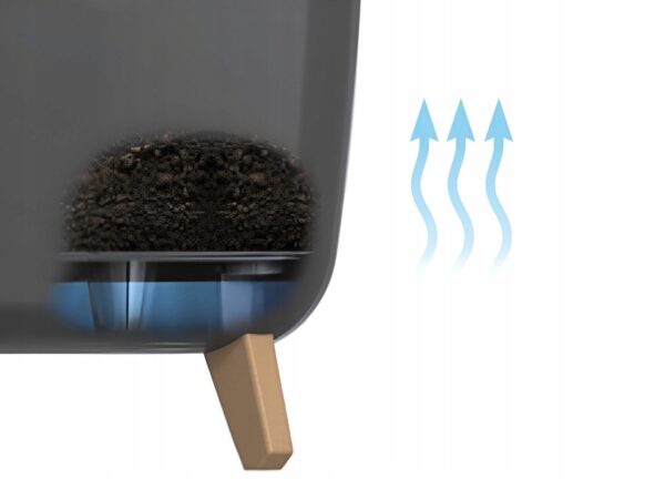 Lillepott Gracia jalgadel 39x39x h27cm antratsiit