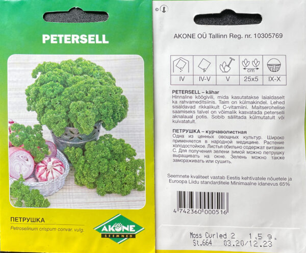 Kähar petersell 'Astra/Moss Curled' 1,5g