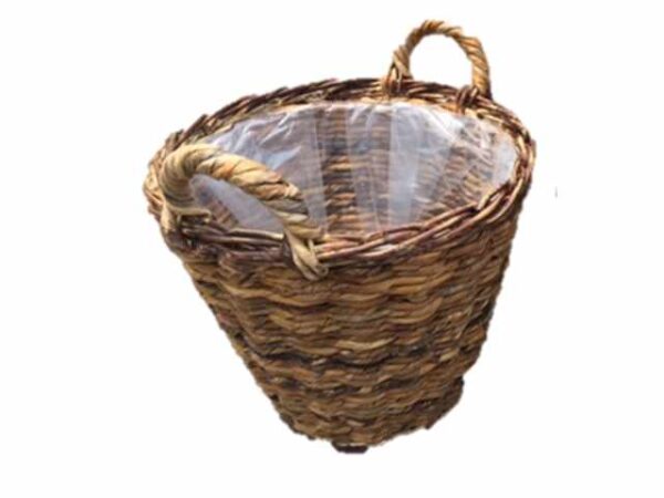 Punutud korv veekindla sisuga 35x25cm pruun