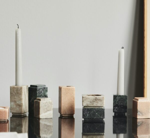 Küünlahoidja HAIDA S, sand marble