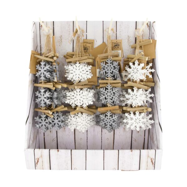 Kuuseehe lumehelbe 7x0,5x35cm hall/valge 1tk, erinevad