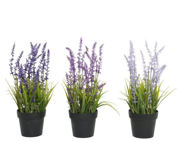 Kunstlill lavendel potis d15x h30cm erinevad, 1tk