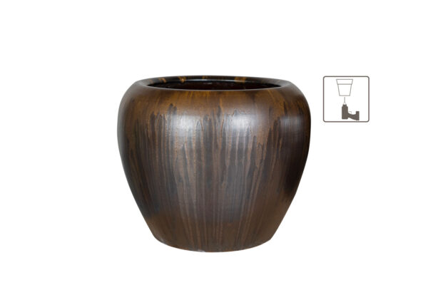 Lillepott Ivana 55x40cm pruun