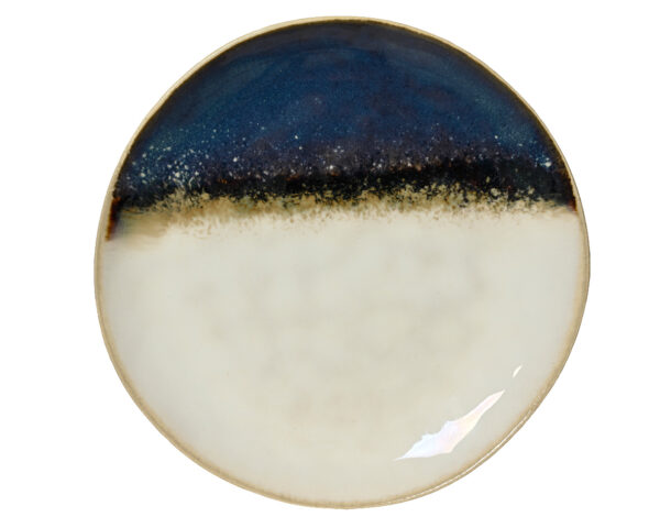 Taldrik d28x h2,7cm sinine/valge