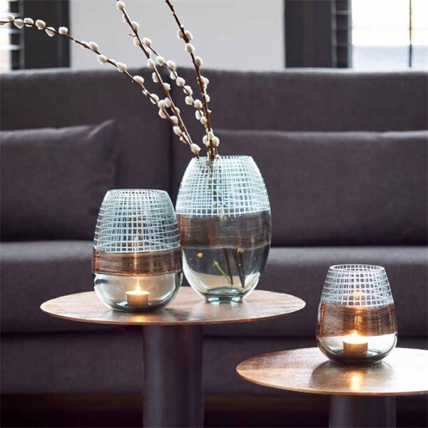 Küünlahoidja Fin suitsuhall 20cm