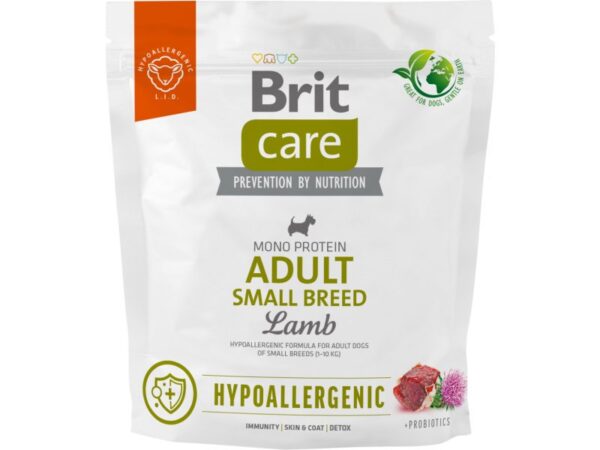 Brit Care koeratoit HP Adult Small Breed Lamb&Rice 1kg