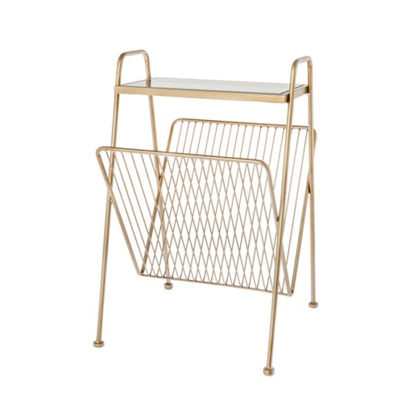 Riverdale abilaud/ajakirjahoidjal Amaro kuldne 35x55x38cm