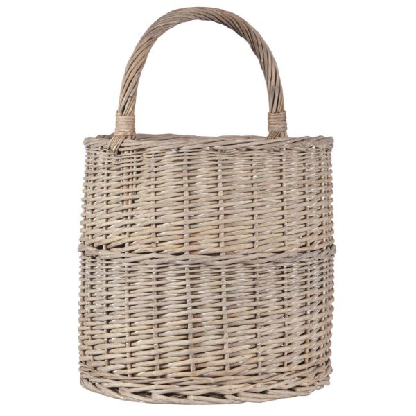 Punutud korv ümmargune h44x Ø30cm sangaga