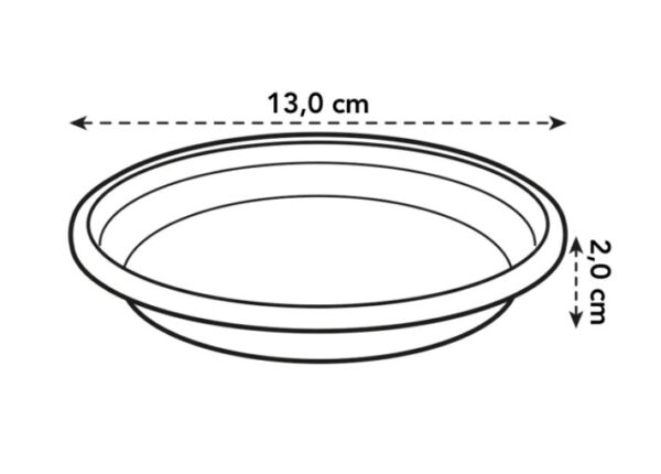 Istutuspoti alus Uni 13cm tumehall