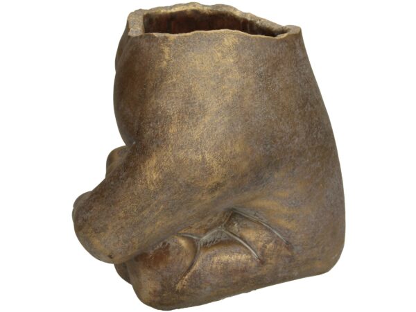 Lillepott käsi rusikas 19x17x17cm kuldne