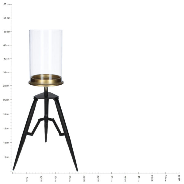 Küünlahoidja 26,5x22,5x 51cm must