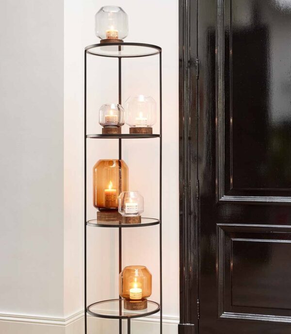 Küünlahoidja Lucy 36cm klaasist läbipaistev