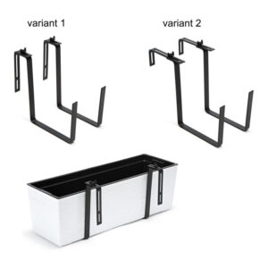 Rõdu lillekastihoidja, metallist must – 1 kandur