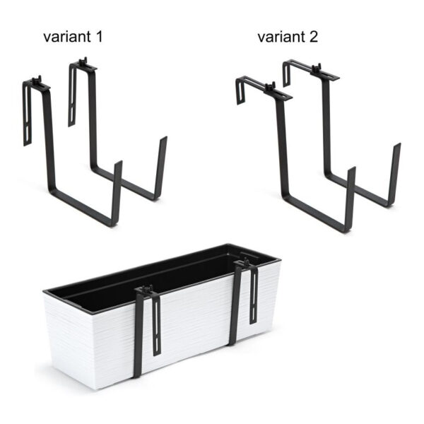 Rõdu lillekastihoidja, metallist must - 1 kandur