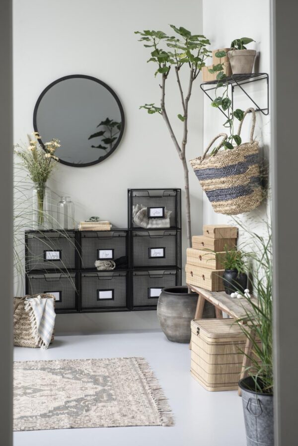 Riiul Brooklyn nagidega 63x19,5x h22cm metall, pruun