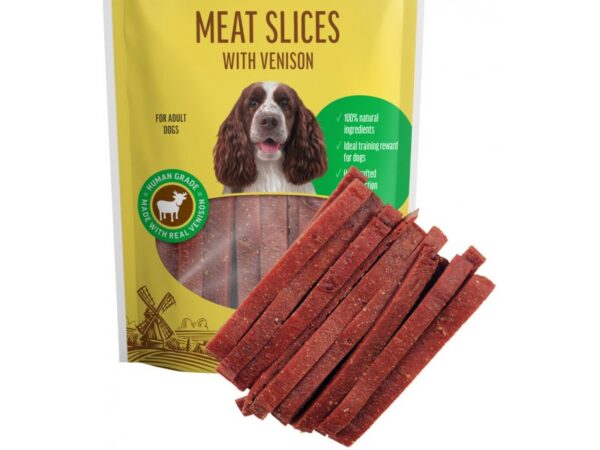 Maiustus Dog Fest hirveliha viilud 90g