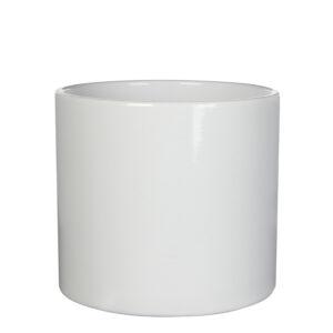 Lillepott, Era, ümar, valge- h26xd28cm