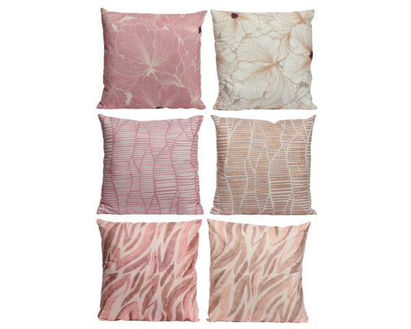 Dekoratiivpadi roosad mustrid 45x45cm erinevad