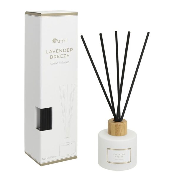 Ruumilõhnastaja Lavender Breeze mustade fiiberpulkadega