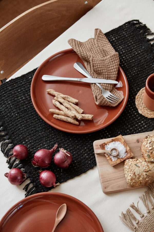 Kohamatt jute narmastega 35x50cm must