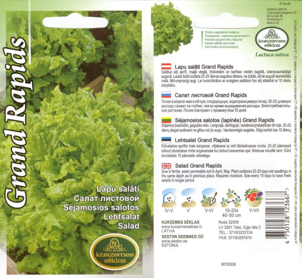 Lehtsalat 'Grand Rapids' 2g/pk