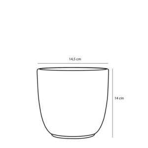 Lillepott Tusca Ø14,5x H14cm tumepunane