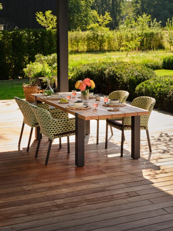 Aialaud Esmee tiigipuu must 200x100x77cm