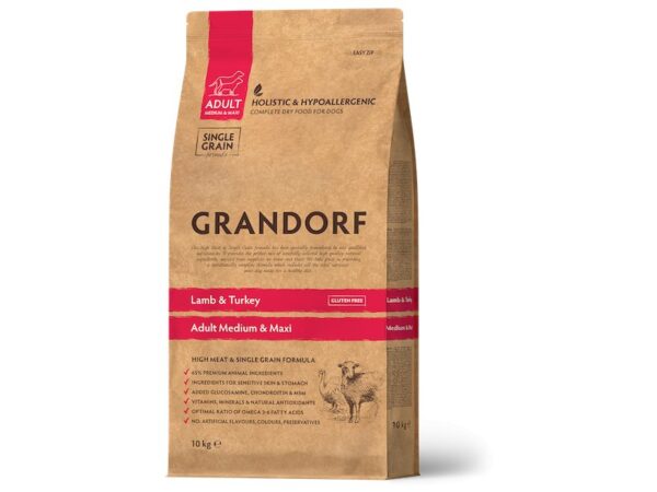Grandorf lambaliha ja kalkuniliha täiskasvanud keskmistele ja suurtele koertele 10kg