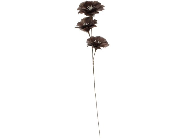 Kunstoks sulgedest lill 75cm pruun