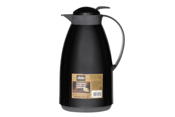 MAKU termoskann 1L must/valge
